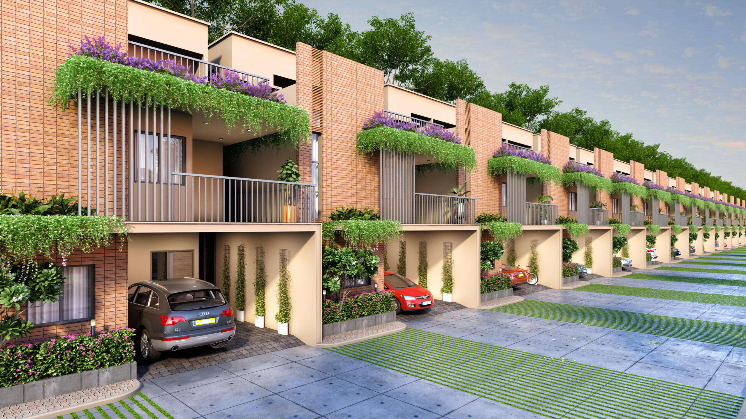 Row villa Street view_East Facing_Revised